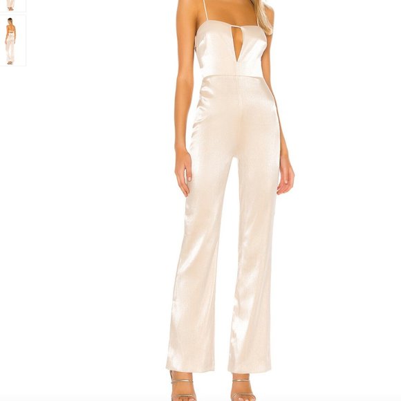 NBD Pants - NBD Nicole Jumpsuit Champagne SMALL
